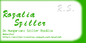 rozalia sziller business card
