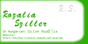 rozalia sziller business card